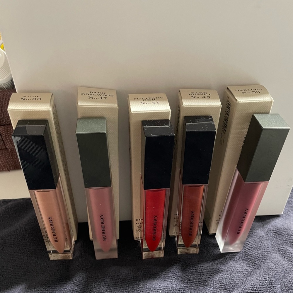 Burberry liquid lipsticks.